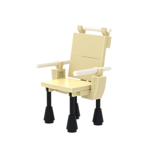 Beige Folding Leisure Chair brick scene accessory, detail view 2