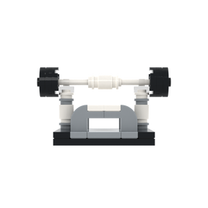 Bench Press Rack brick scene accessory, left-side view