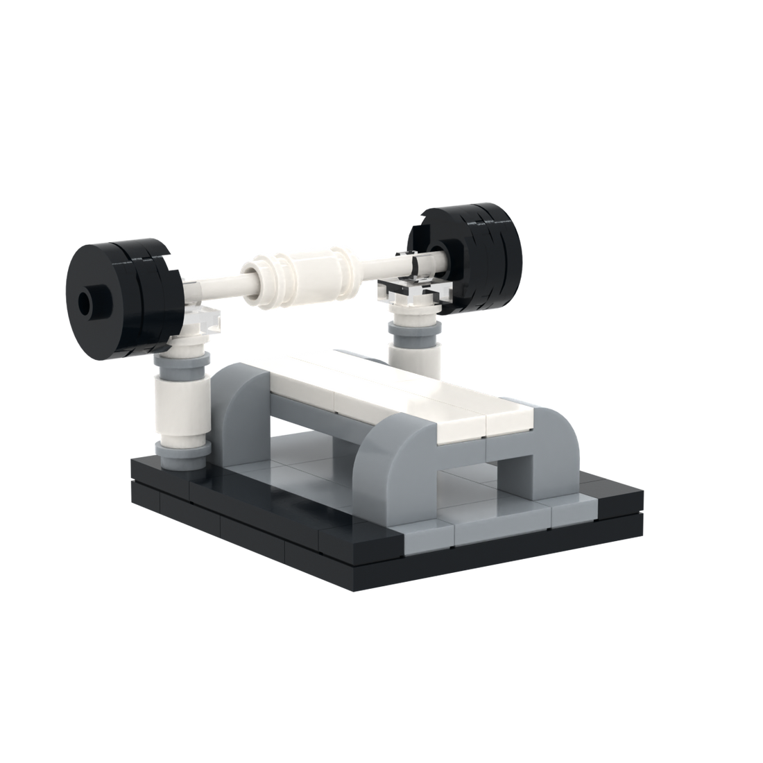 Bench Press Rack brick scene accessory, right-side view