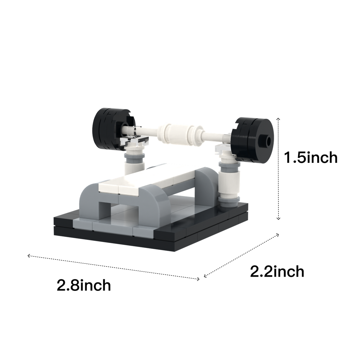 Bench Press Rack brick scene accessory, size guide
