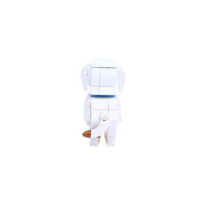 Bichon Frise dog brick figure, back view
