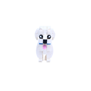 Bichon Frise dog brick figure, main product view