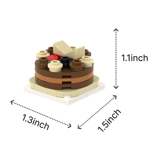 Big Cake brick figure accessory, size guide