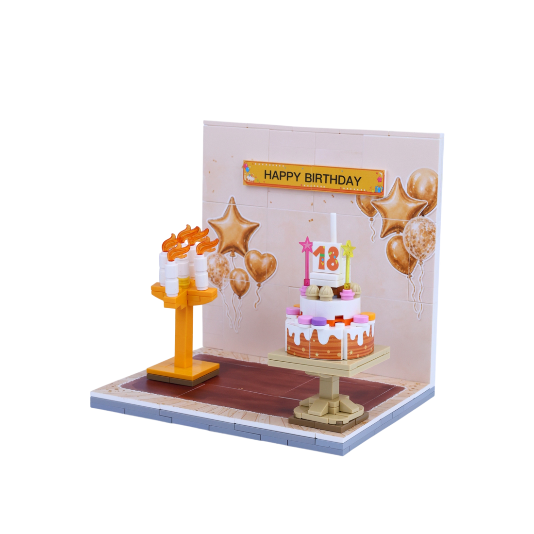 Birthday · Golden Girl brick scene, right view