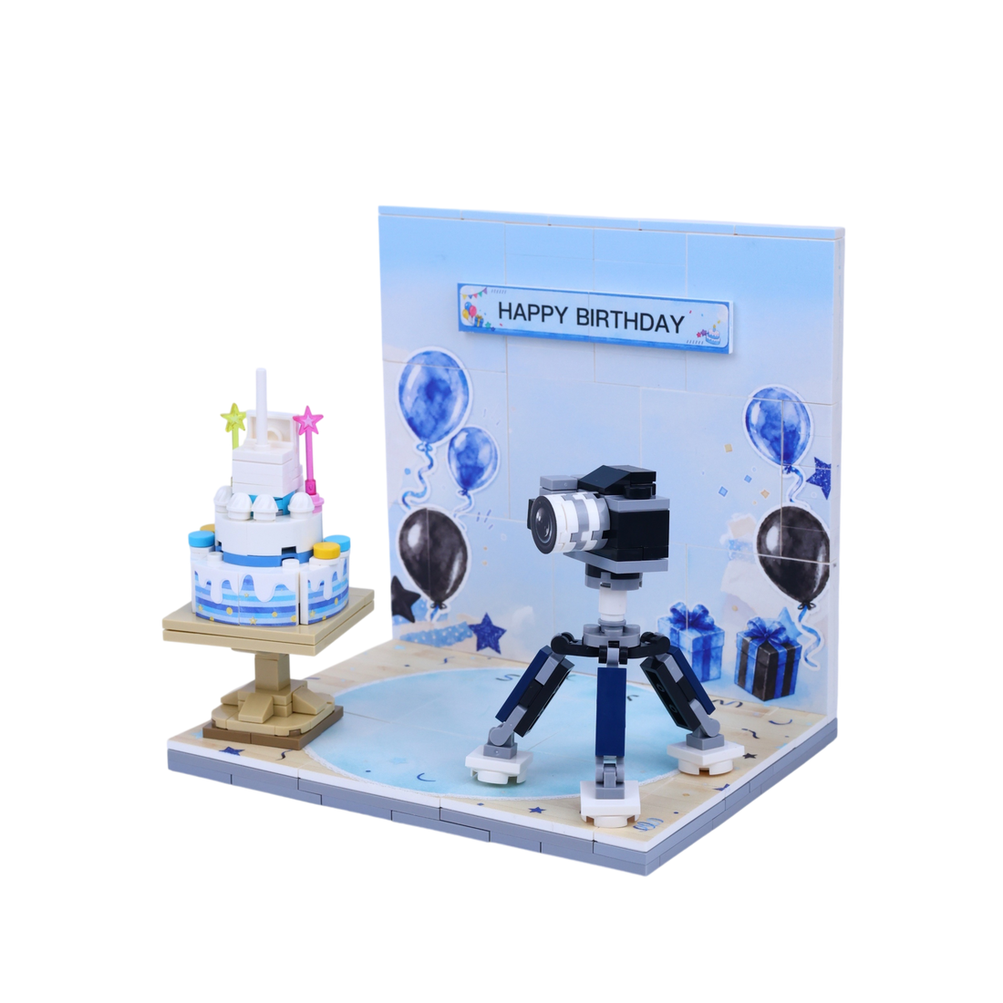 Birthday · Mr. Eighteen brick scene, right view