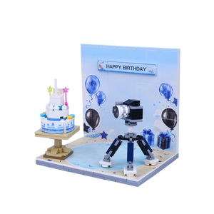 Birthday · Mr. Eighteen brick scene, right view