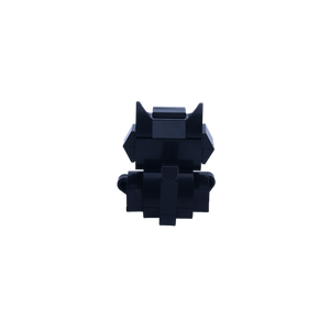 Black Cat cat brick figure, back view