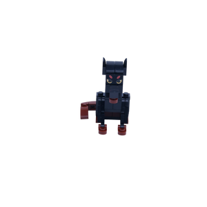 Black Doberman dog brick figure, main product view