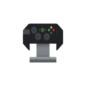 Black Game Controller brick scene accessory, left-side view