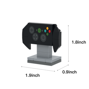 Black Game Controller brick scene accessory, size guide