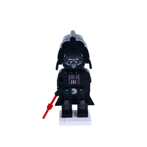 Black-Helmet Space Villain custom brick figure, main product view