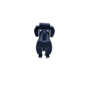 Black Labrador dog brick figure, main product view