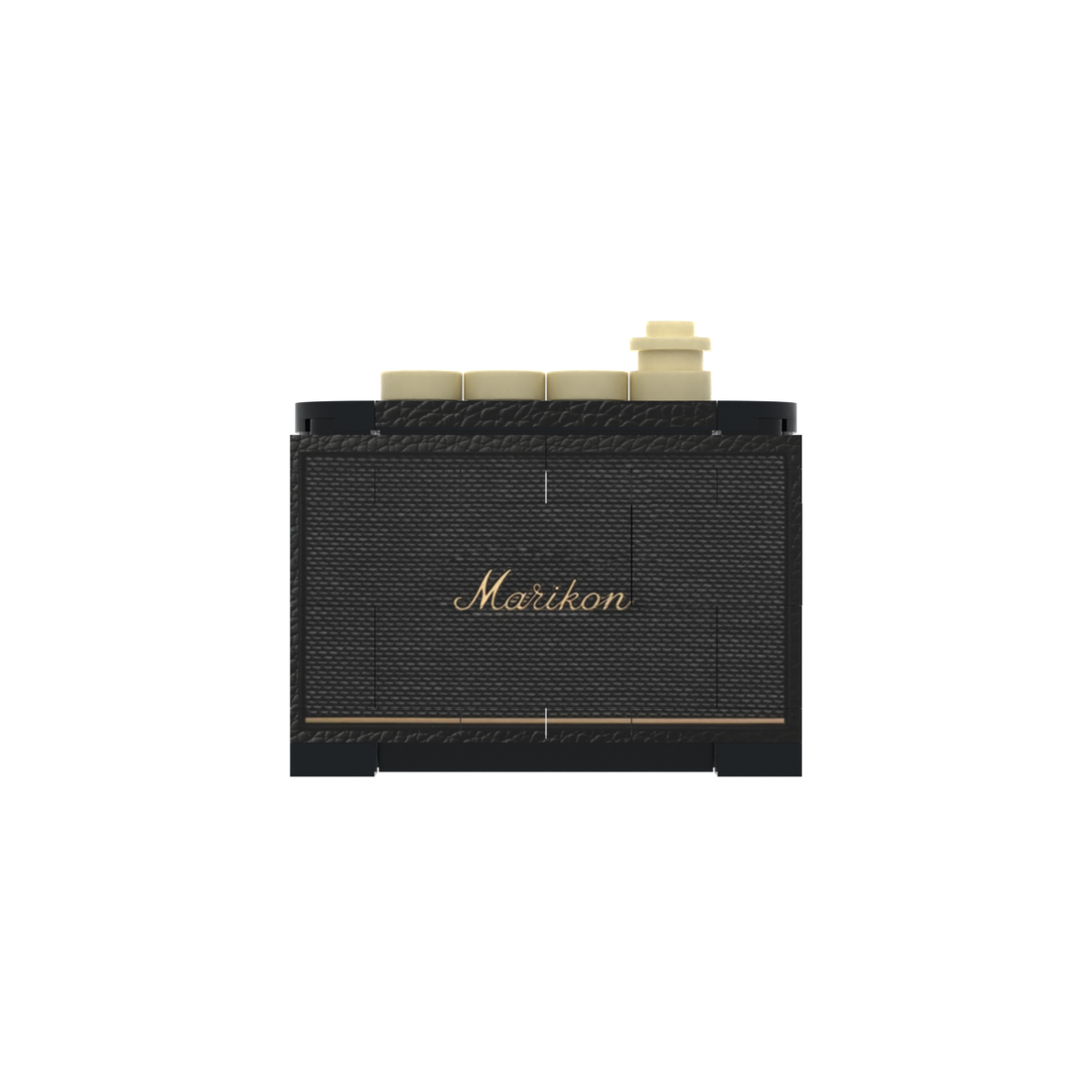 Black Speaker brick scene accessory, left-side view