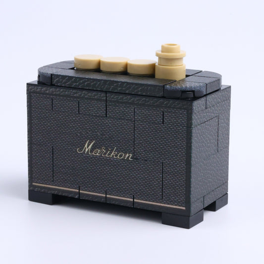 Black Speaker brick scene accessory, right-side view