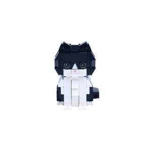 Black White Cat cat brick figure, main product view