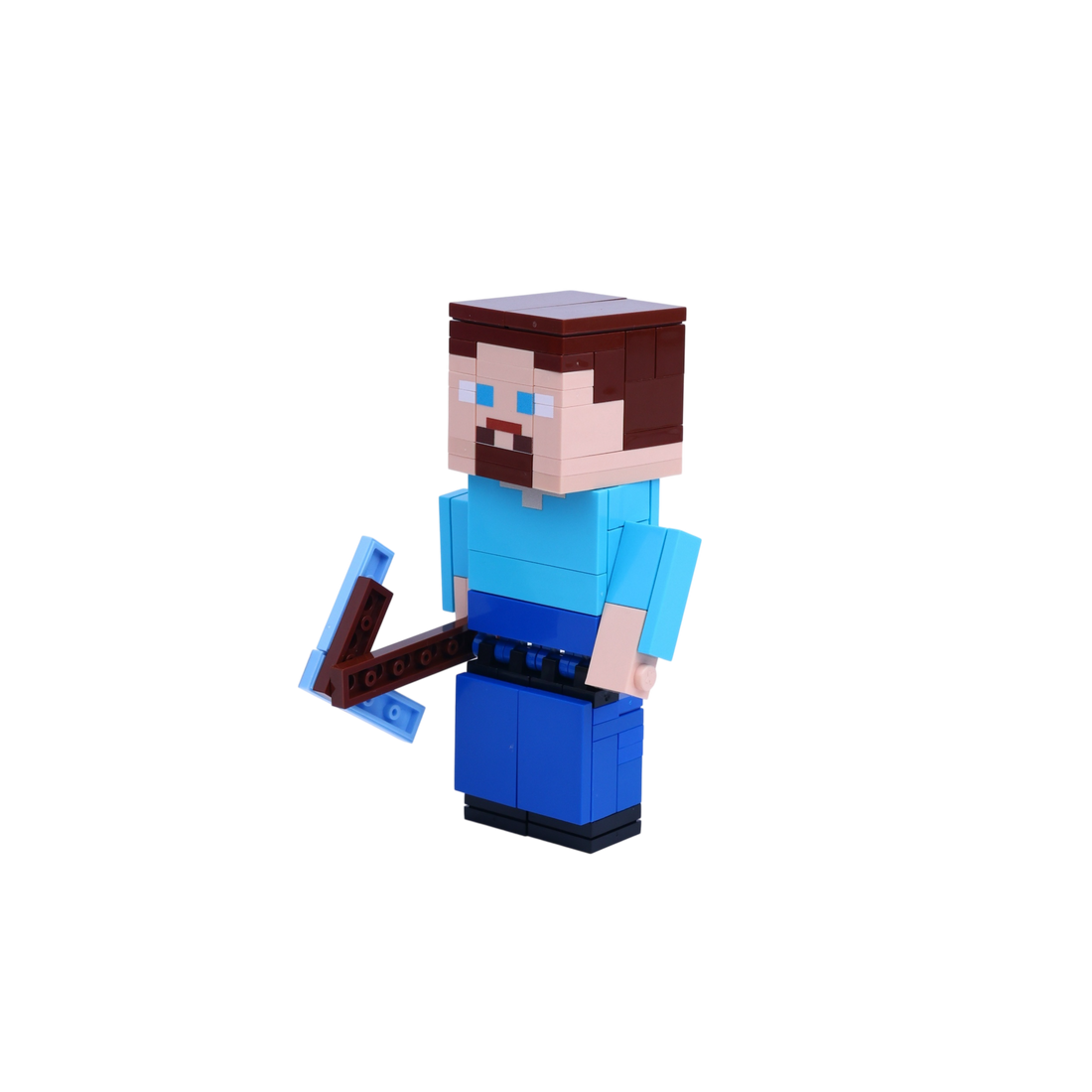 Blockworld Builder custom brick figure, right-side view