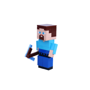 Blockworld Builder custom brick figure, right-side view
