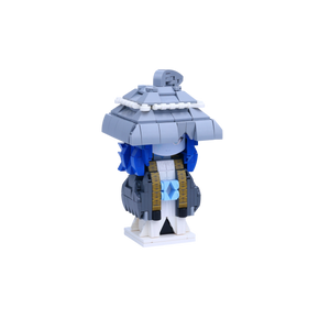 Blue-Winged Warrior custom brick figure, left-side view