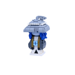 Blue-Winged Warrior custom brick figure, right-side view