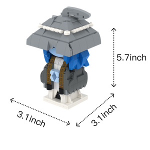 Blue-Winged Warrior custom brick figure, size guide
