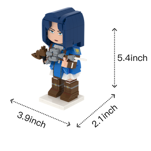 Blueblade Scout custom brick figure, size guide