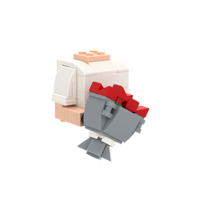 Bouquet brick figure accessory, left-side view