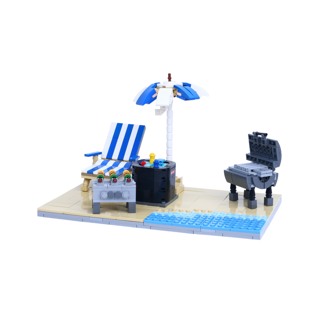 Brew & BBQ brick scene, right view
