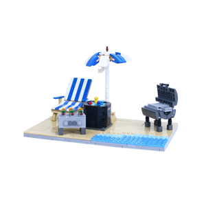 Brew & BBQ brick scene, right view