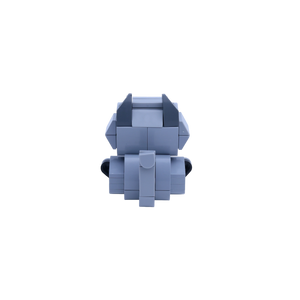 British Blue Cat cat brick figure, back view
