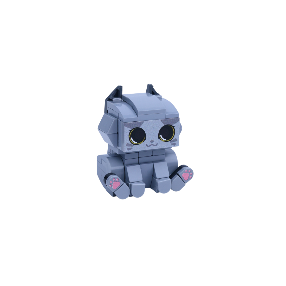 British Blue Cat cat brick figure, left-side view