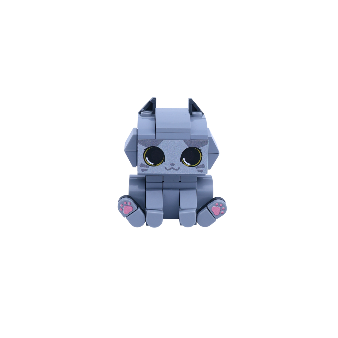 British Blue Cat cat brick figure, main product view