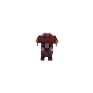 Brown Dachshund dog brick figure, main product view