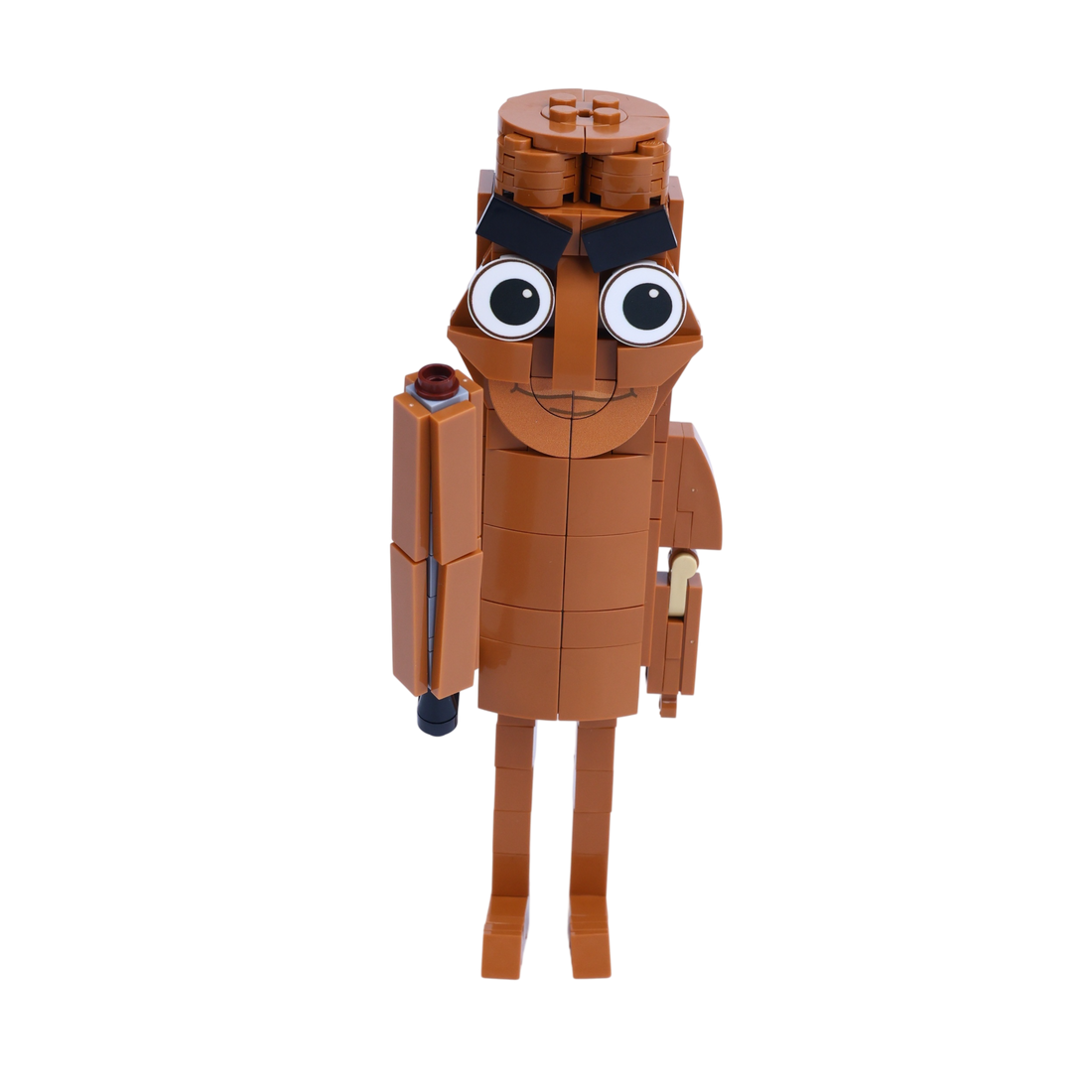 Brown Stick Man brick art collectible, main product view