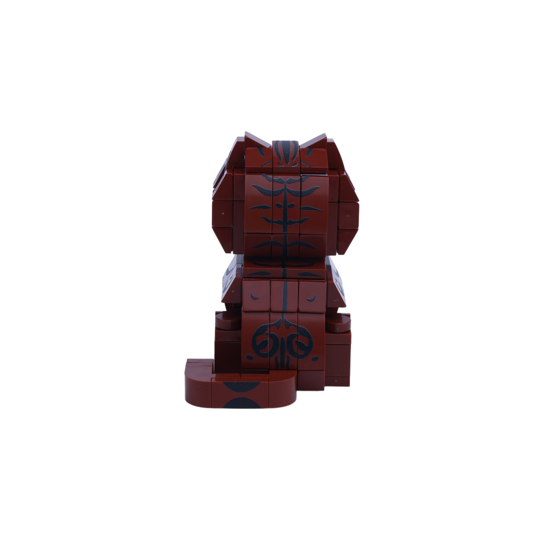 Brown Tabby Cat cat brick figure, back view