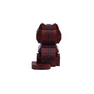 Brown Tabby Cat cat brick figure, back view