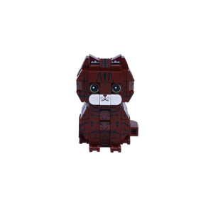 Brown Tabby Cat cat brick figure, main product view