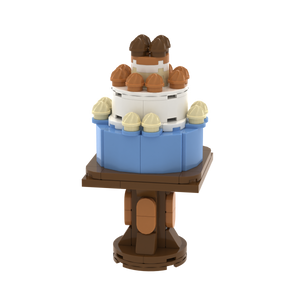 Cake On Tall Cake Stand brick scene accessory, detail view 1