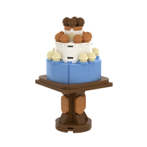 Cake On Tall Cake Stand brick scene accessory, right-side view