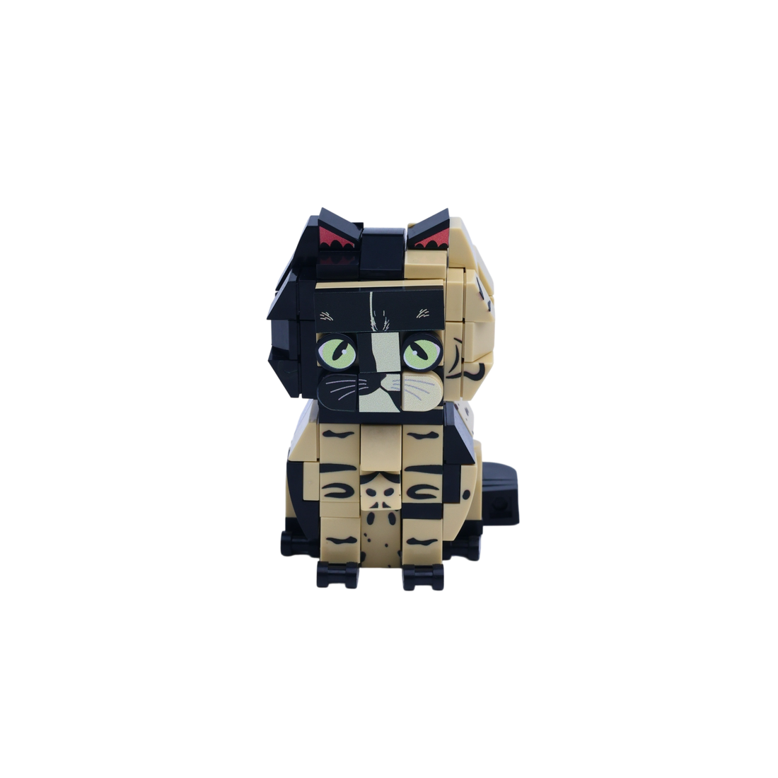 Calico Cat Design 2 cat brick figure, main product view