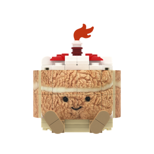 Cartoon Cake Figure brick scene accessory, left-side view