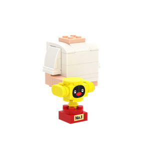 Cartoon Trophy brick figure accessory, left-side view