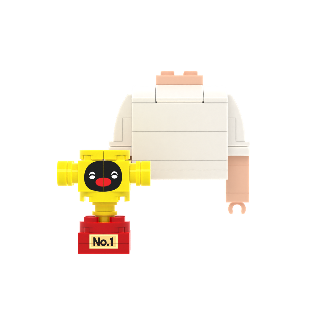 Cartoon Trophy brick figure accessory, main product view