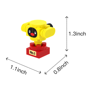 Cartoon Trophy brick figure accessory, size guide