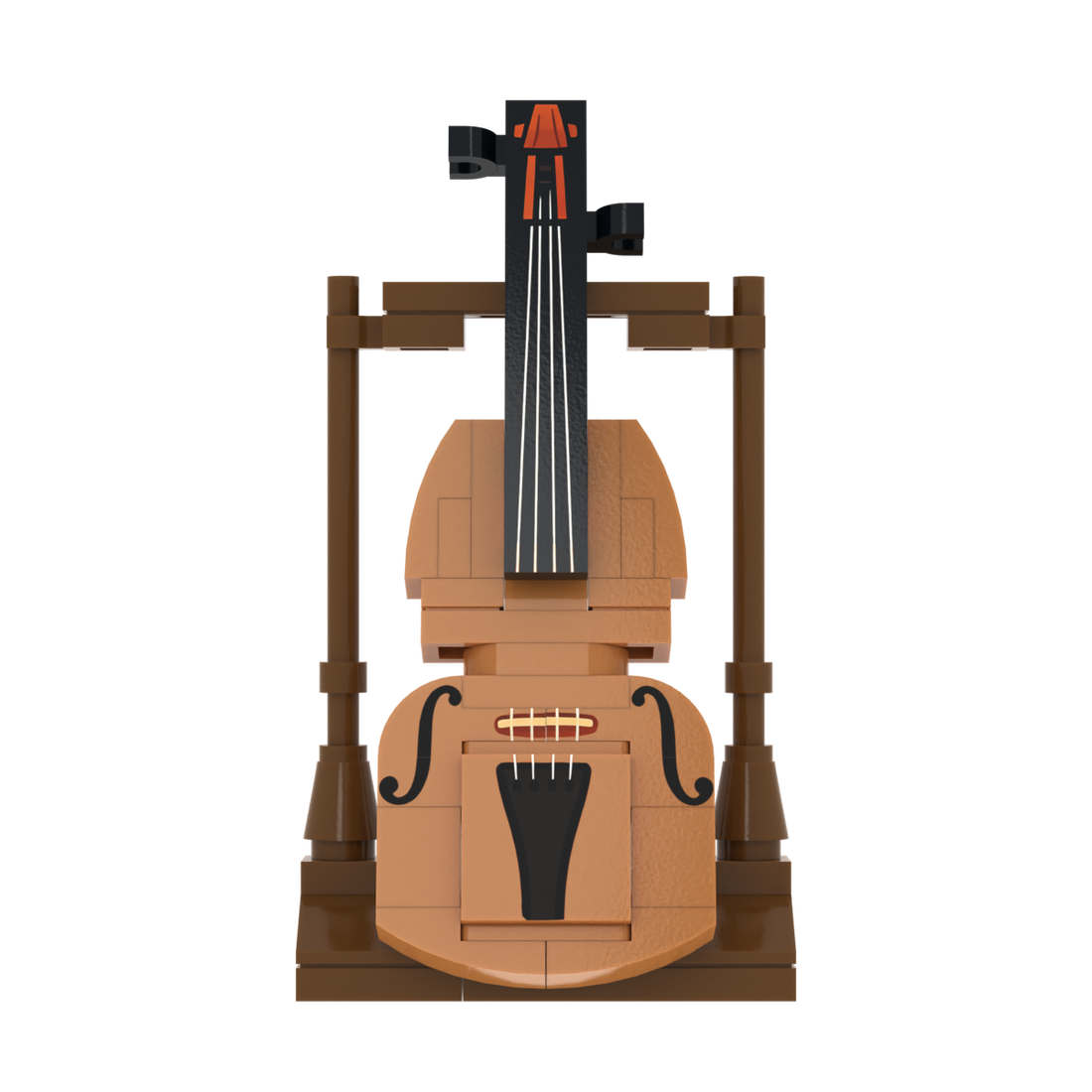 Cello brick scene accessory, left-side view