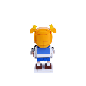 Chibi Mischief Maker custom brick figure, back view