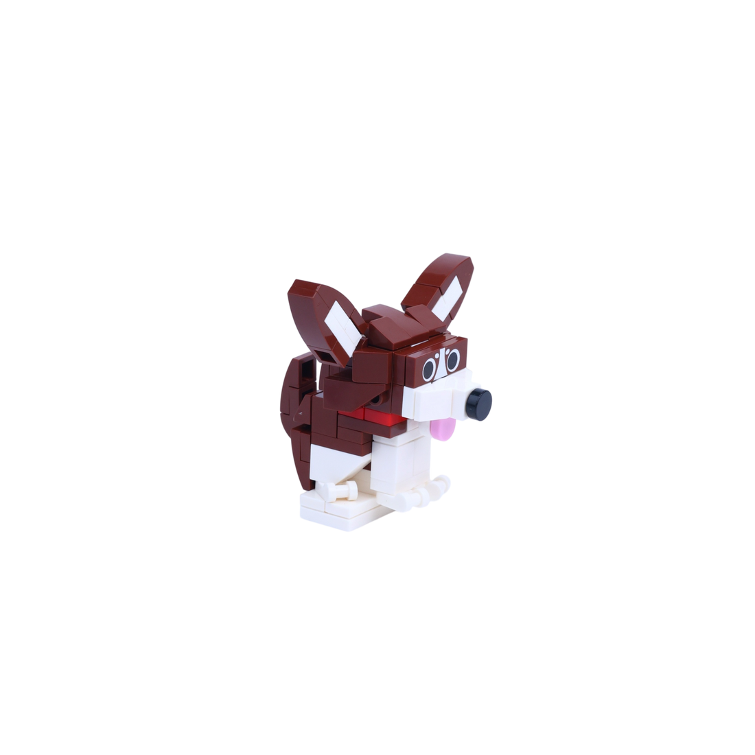 Chihuahua dog brick figure, left-side view