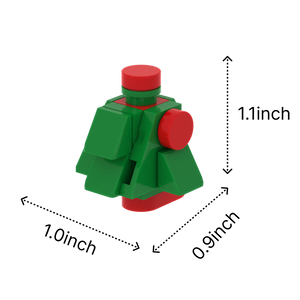 Christmas Tree brick figure accessory, size guide