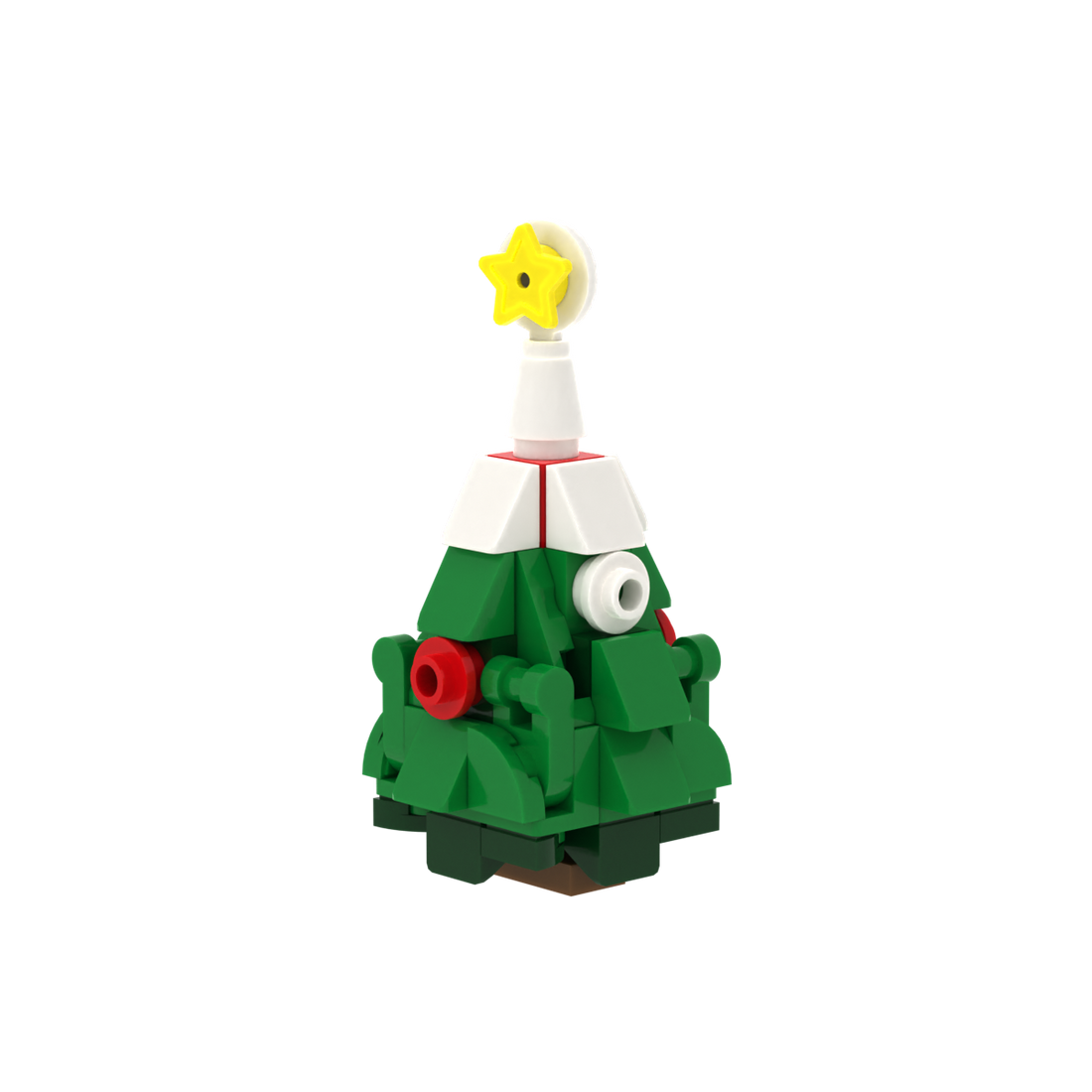 Christmas Tree Design 2 brick scene accessory, detail view 2