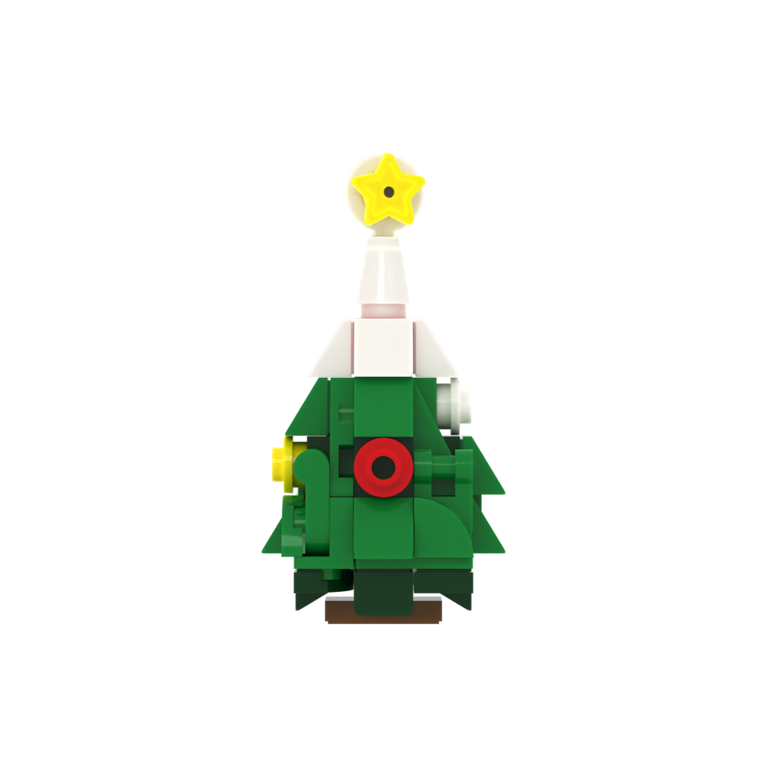 Christmas Tree Design 2 brick scene accessory, left-side view