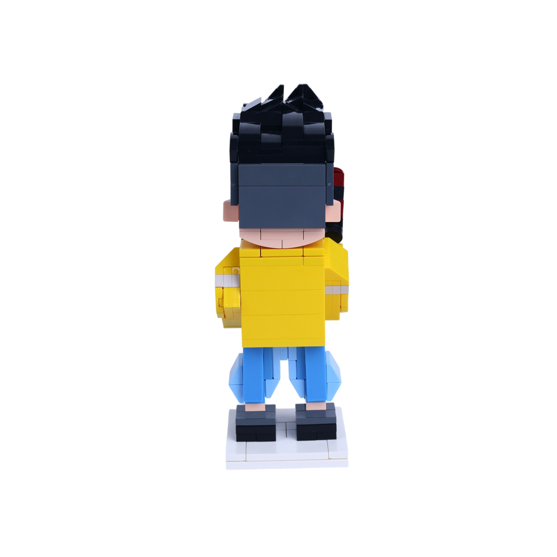 Chrome Street Runner custom brick figure, back view
